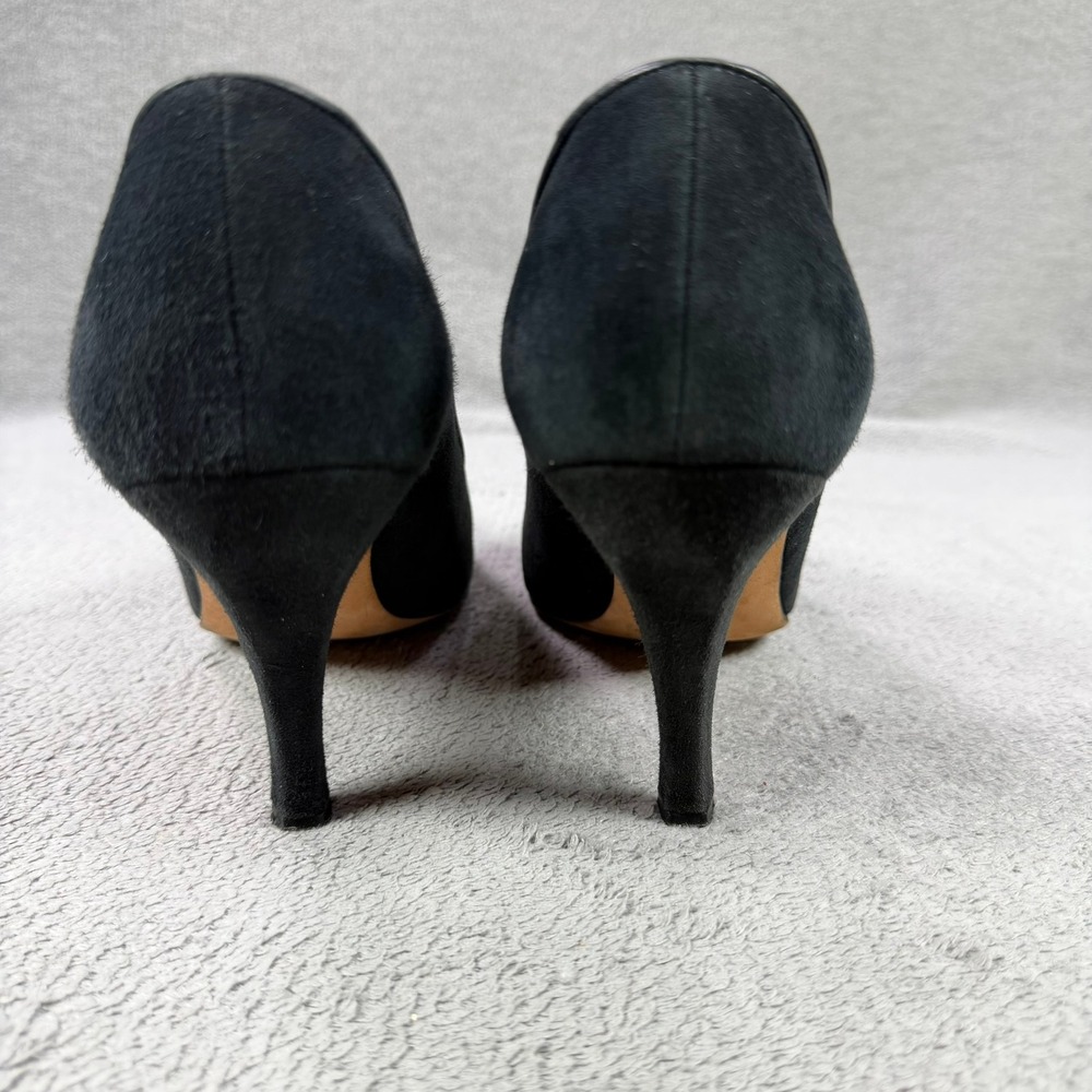 Manolo Blahnik Womens 38.5 Black Suede Leather Trim Pointed Toe Stiletto Pumps - Picture 3 of 11